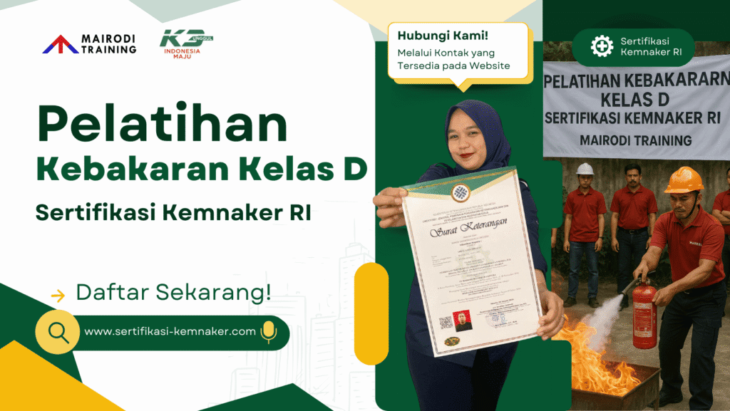 pelatihan kebakaran kelas d - sertifikasi kemnaker