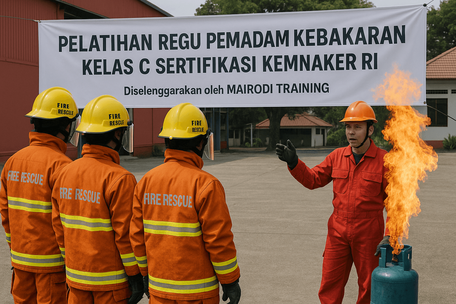 Pelatihan Regu Pemadam Kebakaran Kelas C