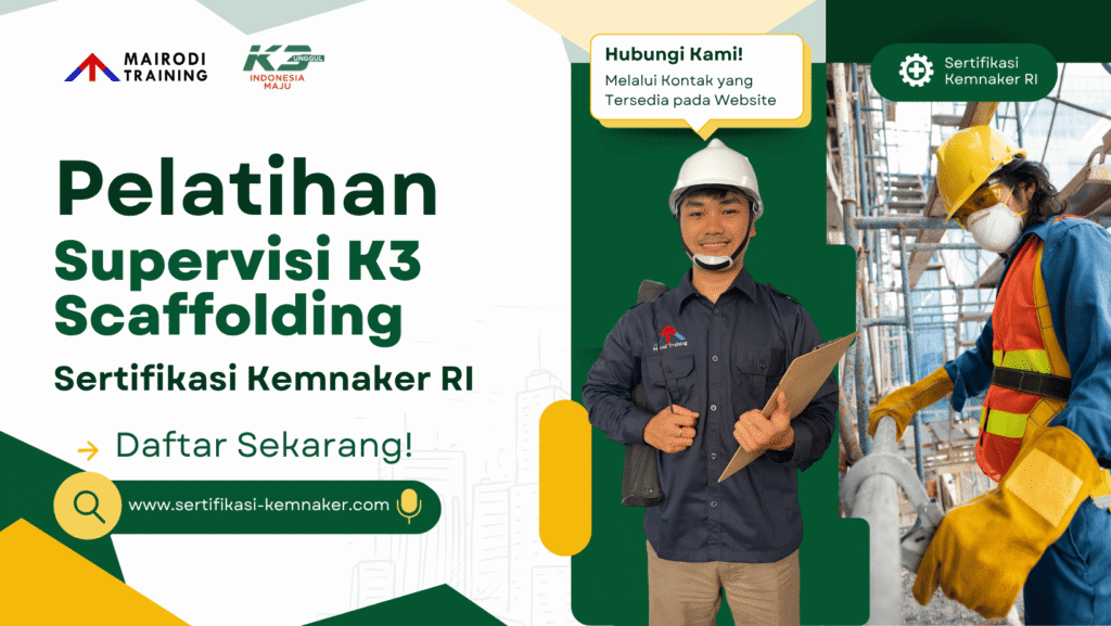 supervisi k3 scaffolding sertifikasi kemnaker