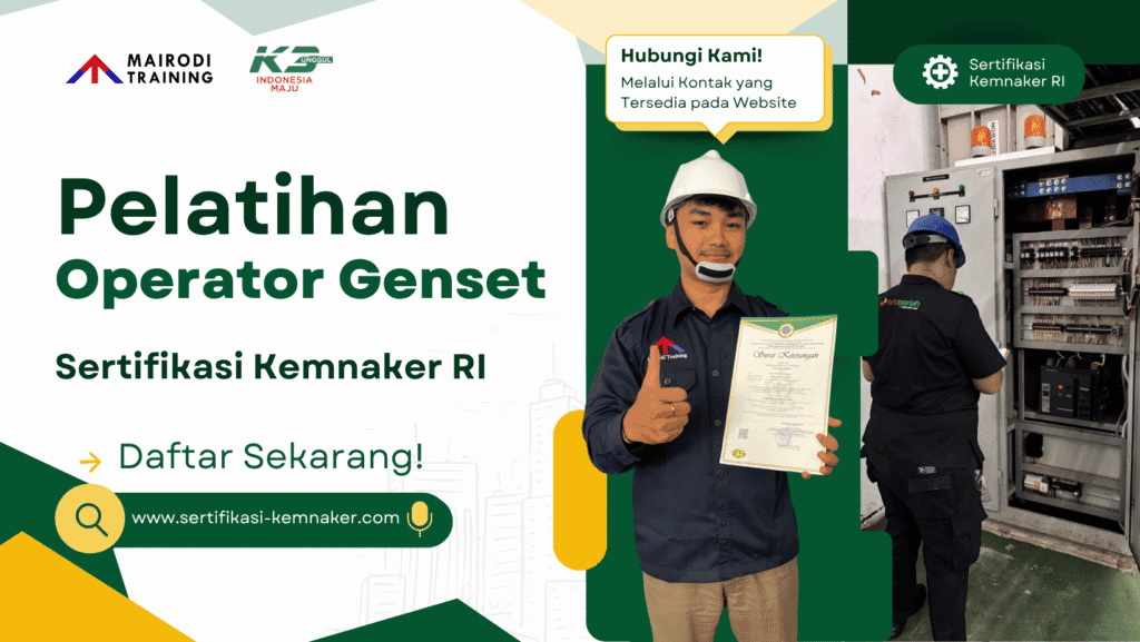 pelatihan operator genset - sertifikasi kemnaker