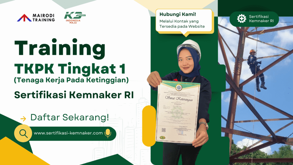 training tkpk 1 sertifikasi kemnaker