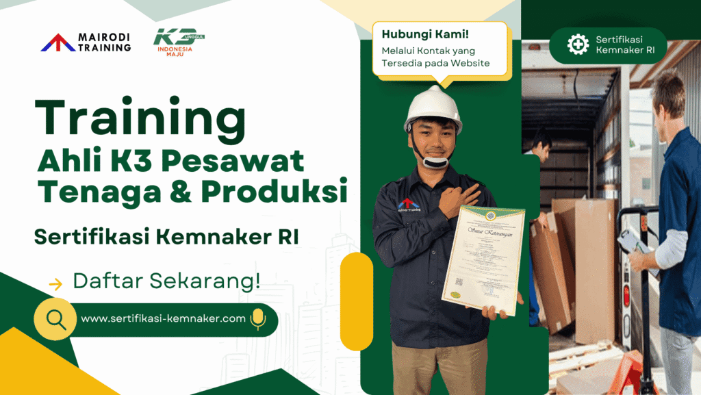 ahli k3 pesawat tenaga dan produksi sertifikasi kemnaker