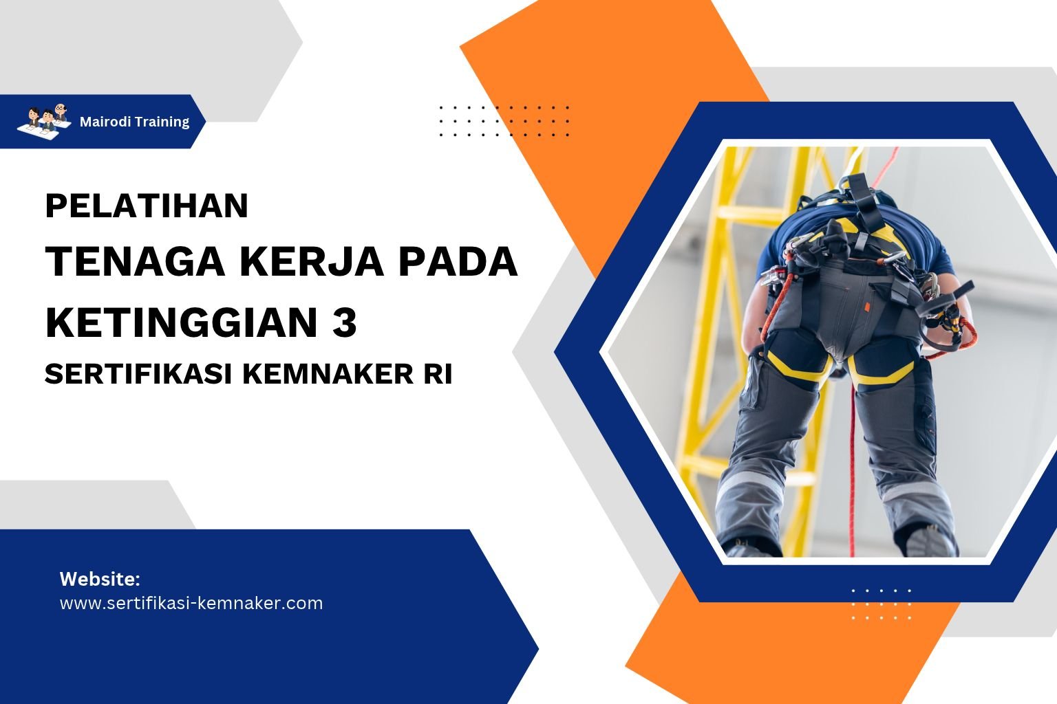 Pelatihan Tenaga Kerja Pada Ketinggian 3 Sertifikasi Kemnaker RI