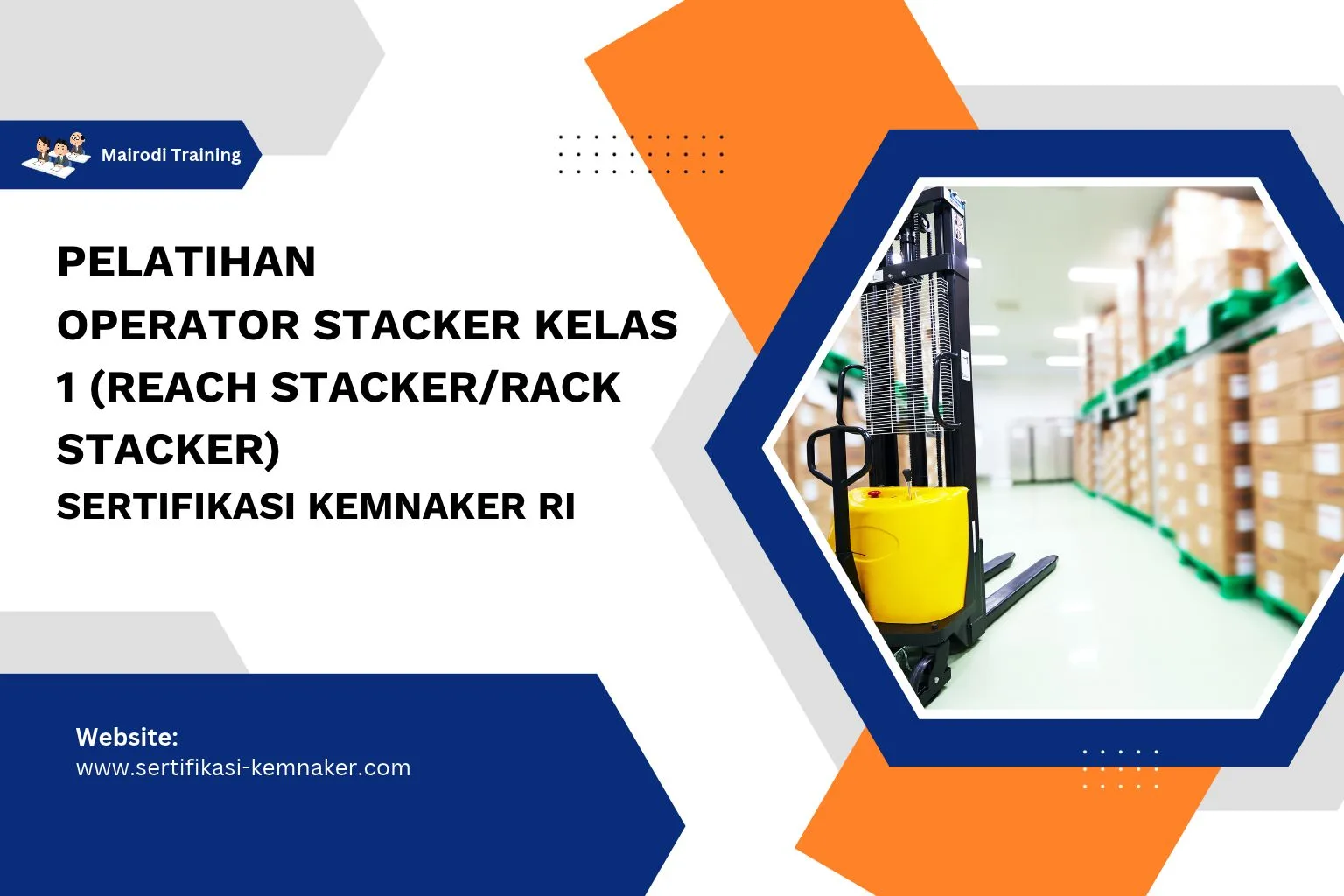 Pelatihan Operator Stacker Kelas 1 (Reach Stacker/Rack Stacker) Sertifikasi Kemnaker RI